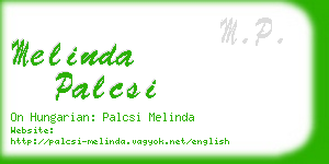 melinda palcsi business card